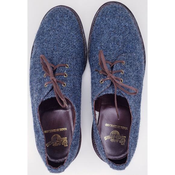 Rare DR. MARTENS HARRIS TWEED 3 Eye Oxford Blue Men's Size US10M/UK9/EUR43 EUC - Picture 4 of 13